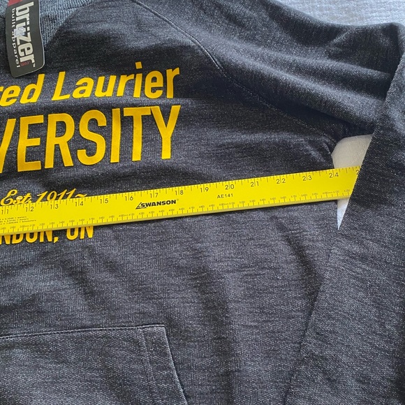 New Bruzer Men' Large Gray Pullover Sweatshirt Wilford Laurie University - Picture 4 of 6